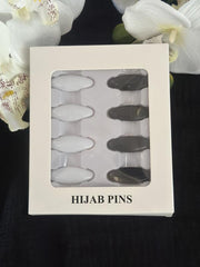 Hijab Pins Black and White - Elegant Design for Hijab Accessories