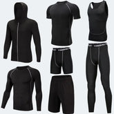 Running Workout Clothes Men 7pcs Compression Basketball Games Jogging Tights Set Know You're Still Able