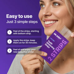 DRDENT Purple Teeth Whitening Strips - 7/21 Whitening Sessions - Safe for Enamel - Non Sensitive Teeth Whitening - Peroxide-Free Know You're Still Able
