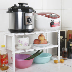 Under Sink 2 Tier Expandable Shelf Organizer