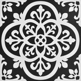 Gothic Peel & Stick Floor Tiles, Black, 24"X24", 10 Pack
