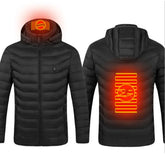 Winter Heated Jacket USB Electric Cotton Coat Zip-up Heater Thermal Clothing Heating Vest For Men Know You're Still Able