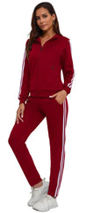 Women's Fashionable Printed Sports Long-Sleeve Hoodie Set Know You're Still Able