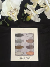 Hijab Pins - Multi Color Design with 8 Pins in Assorted Colors