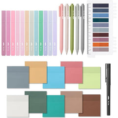 Mr. Pen Aesthetic Book Annotation Kit 38 Pcs Retractable Gel Pens & Vibrant Highlighters Office Supplies Birthday Gift, Back to School Supplies Student Essentials Learning Materials