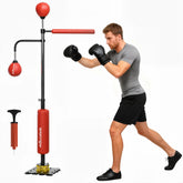 4.6'-6.7' Speed Bag Boxing Bag Stand, Reflex Bag Boxing Training Equipment, Speed Punching Bag, Red Know You're Still Able