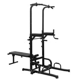 Power Tower With Bench Pull Up Bar Dip Station Adjustable Height Dip Stand Heavy Duty Multi-Function Fitness Rack Know You're Still Able