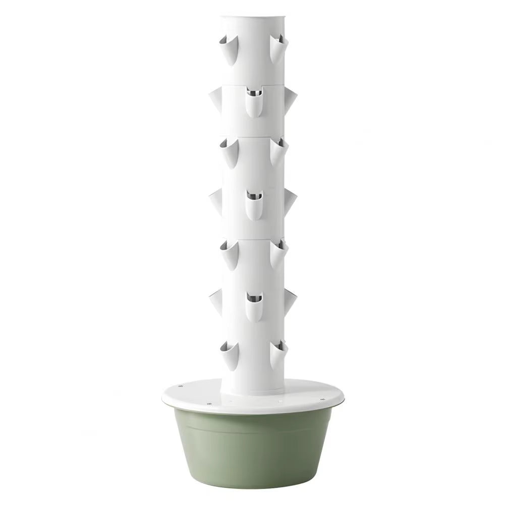 7 Layers Hydroponic Growing Tower with Tank, Indoor Hydroponics Growing System, Vegetables Vertical Planter Tower Garden Kit
