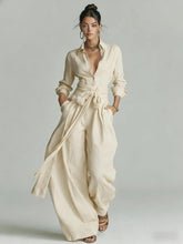 Solid-color High-waisted Short-sleeve Pants Fashion Casual Set Know You're Still Able