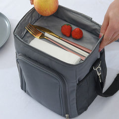 Natural Fiber Insulated Lunch Bag - Sustainable Hemp & Jute Cooler for Work