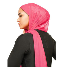 2 in 1 Instant Swim and Gym Hijab Quick Dry Waterproof Undercap with Presewen Mesh Hijab Casual Black