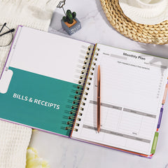 Financial Cash Budget Book with Paper Bag – Cash Envelope Budget Planner for Money Management, Expense Tracker & Saving System