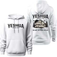 Religious Hoodie, YESHUA, John 14:6 Bible Verse Sweatshirt, Christian Apparel, Unisex Religious Gift, Inspirational Clothing
