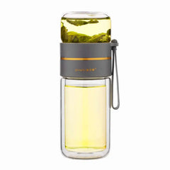 Glass Water Bottle With Tea Infuser Filter Tea Separation Double Wall Glass Bottle Leakproof Water Bottle Know You're Still Able