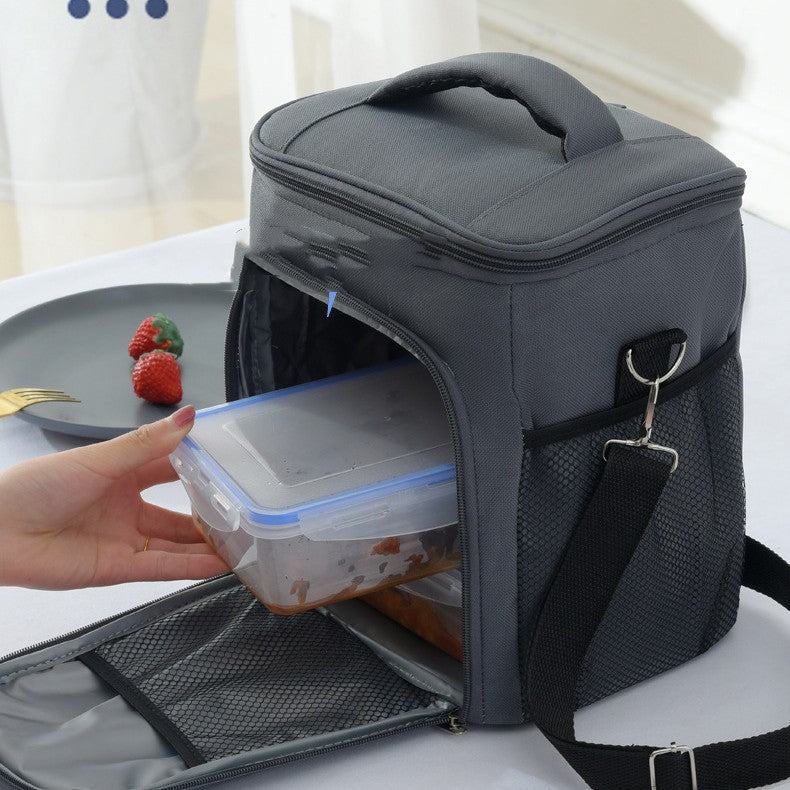 Natural Fiber Insulated Lunch Bag - Sustainable Hemp & Jute Cooler for Work