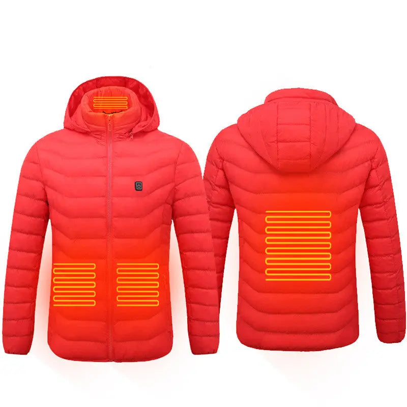 Winter Heated Jacket USB Electric Cotton Coat Zip-up Heater Thermal Clothing Heating Vest For Men Know You're Still Able