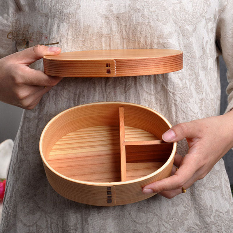 Modern Wood Fiber Composite Bento Case  Aesthetic Sustainable Lunchware