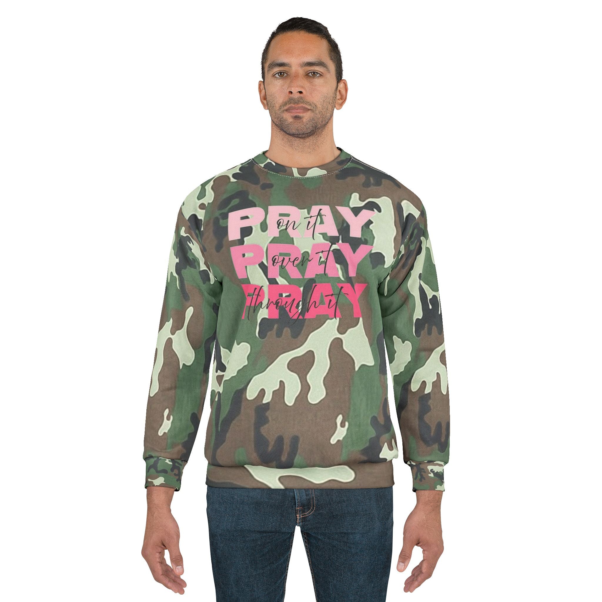 Camo "Pray, Pray, Pray" Pullover Sweatshirt