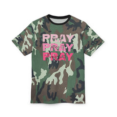 Camo "Pray On It, Pray Through It" Tee