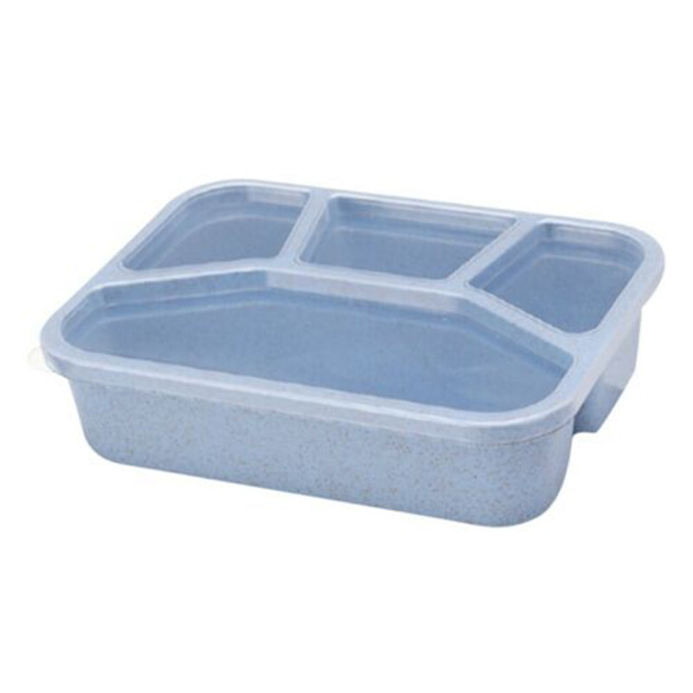 Natural Wheat Straw Lunch Box - Eco-Friendly Microwave Safe Bento with Cutlery