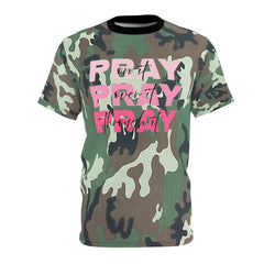 Camo "Pray On It, Pray Through It" Tee