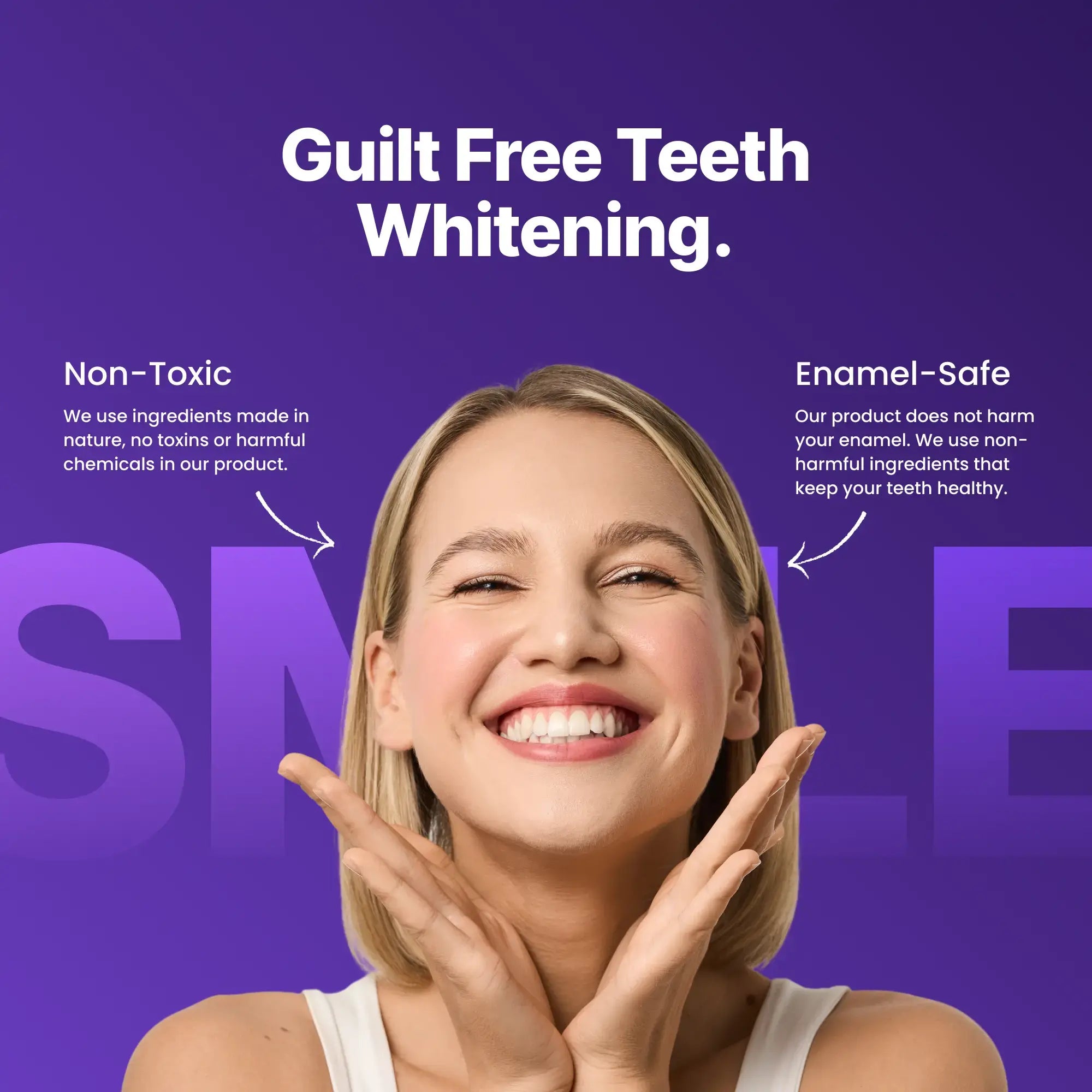 DRDENT Purple Teeth Whitening Strips - 7/21 Whitening Sessions - Safe for Enamel - Non Sensitive Teeth Whitening - Peroxide-Free Know You're Still Able