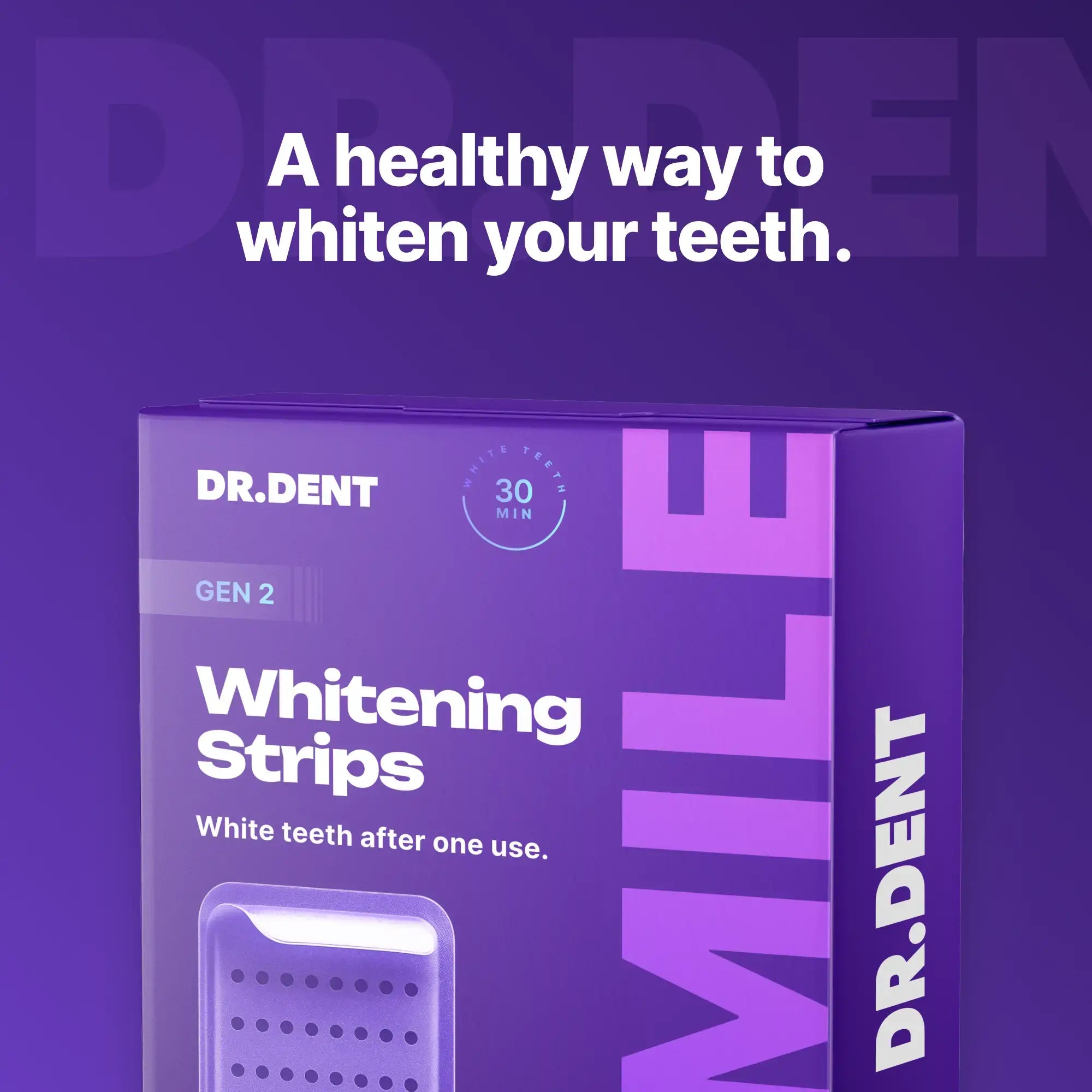 DRDENT Purple Teeth Whitening Strips - 7/21 Whitening Sessions - Safe for Enamel - Non Sensitive Teeth Whitening - Peroxide-Free Know You're Still Able