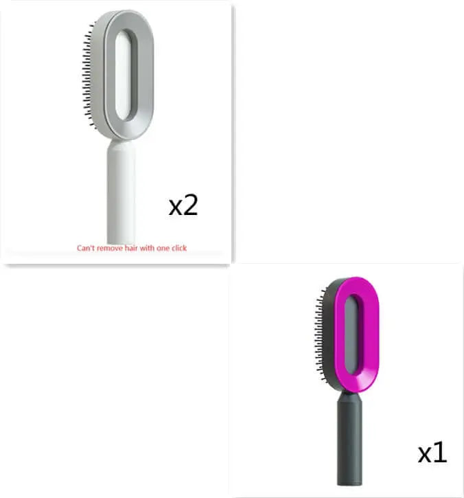 Self Cleaning Hair Brush For Women One-key Cleaning Hair Loss Airbag Massage Scalp Comb Anti-Static Hairbrush Know You're Still Able