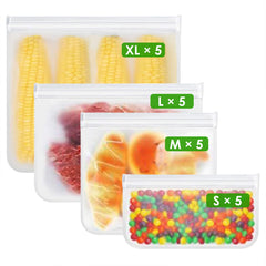 20Pcs Space Saving Collapsible Silicone Food Storage - Reusable & BPA Free Lunch Set