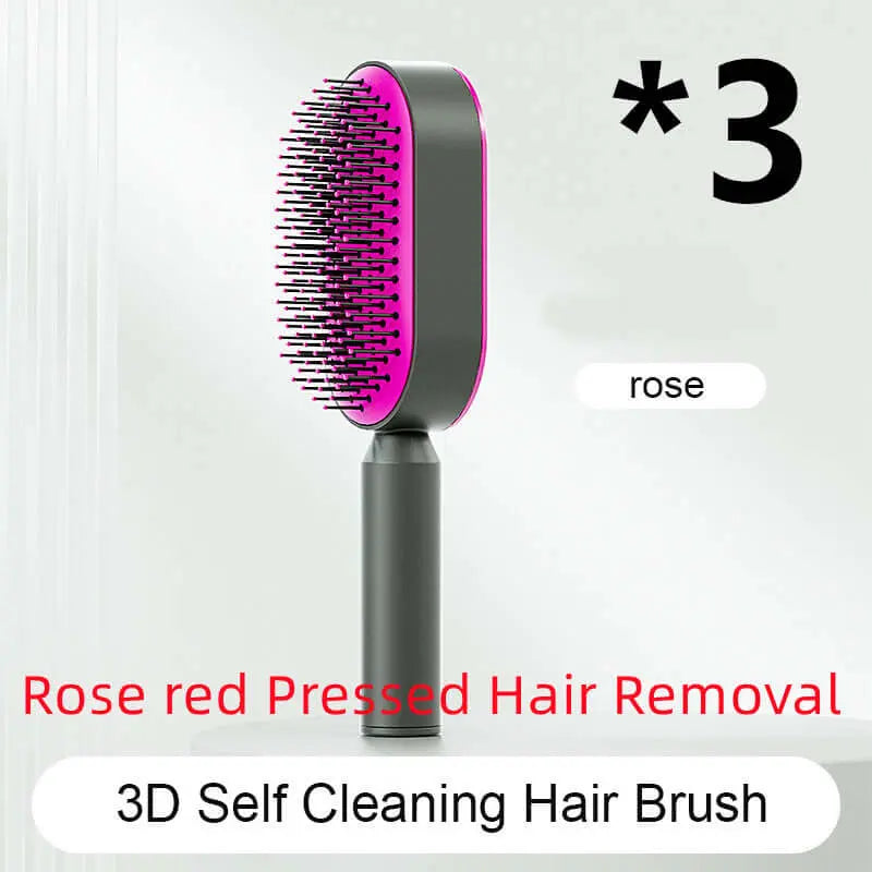 Self Cleaning Hair Brush For Women One-key Cleaning Hair Loss Airbag Massage Scalp Comb Anti-Static Hairbrush Know You're Still Able