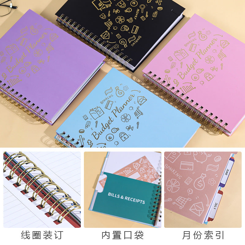 Financial Cash Budget Book with Paper Bag – Cash Envelope Budget Planner for Money Management, Expense Tracker & Saving System