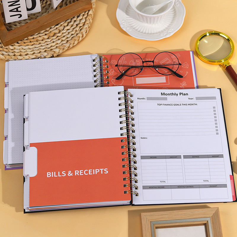 Financial Cash Budget Book with Paper Bag – Cash Envelope Budget Planner for Money Management, Expense Tracker & Saving System