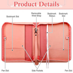 Christmas Gift Large Bible Case for Women with Pretty Floral Patterns and Bible Verses Bible Cover Case with Handle and Bookmark Leather Leather Book Case for Study Bible, Bible Study Supplies, Bible Journaling Kit, Teacher Appreciation Gift
