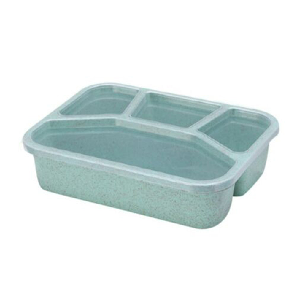 Natural Wheat Straw Lunch Box - Eco-Friendly Microwave Safe Bento with Cutlery