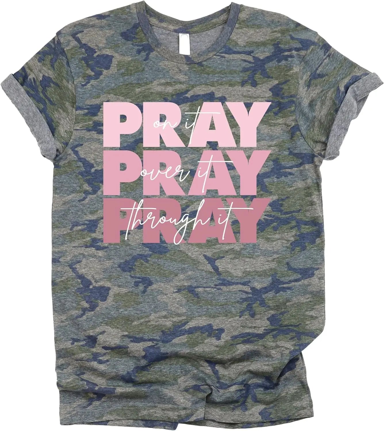 | Christian Shirts for Women | Pray on It Tee | Faith Shirts for Girl | Christian T-Shirts for Her