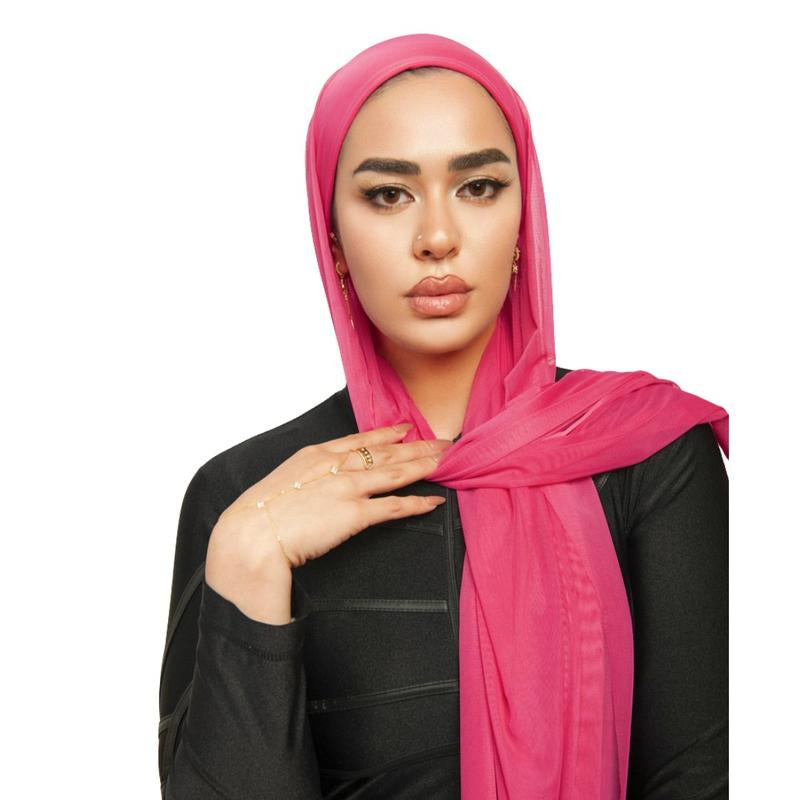 2 in 1 Instant Swim and Gym Hijab Quick Dry Waterproof Undercap with Presewen Mesh Hijab Casual Black