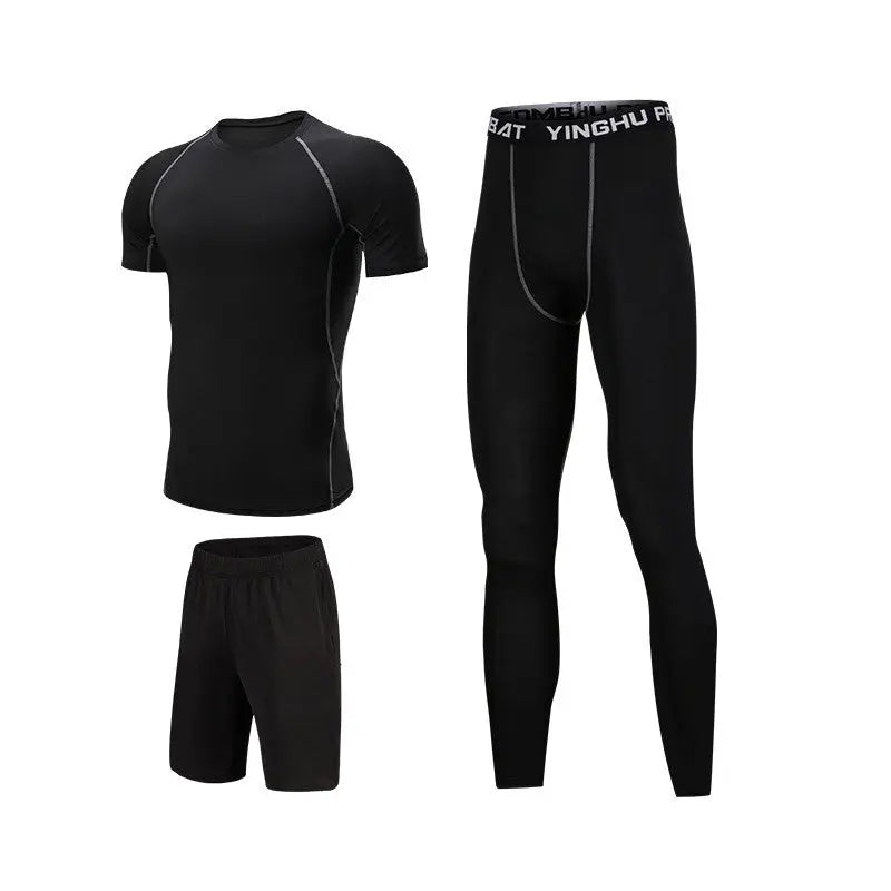 Running Workout Clothes Men 7pcs Compression Basketball Games Jogging Tights Set Know You're Still Able