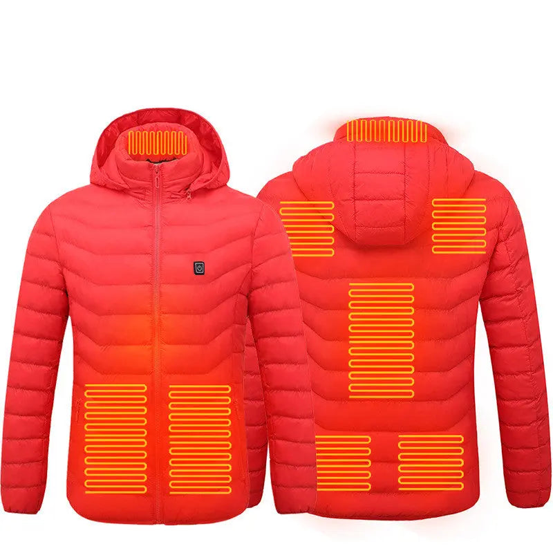 Winter Heated Jacket USB Electric Cotton Coat Zip-up Heater Thermal Clothing Heating Vest For Men Know You're Still Able
