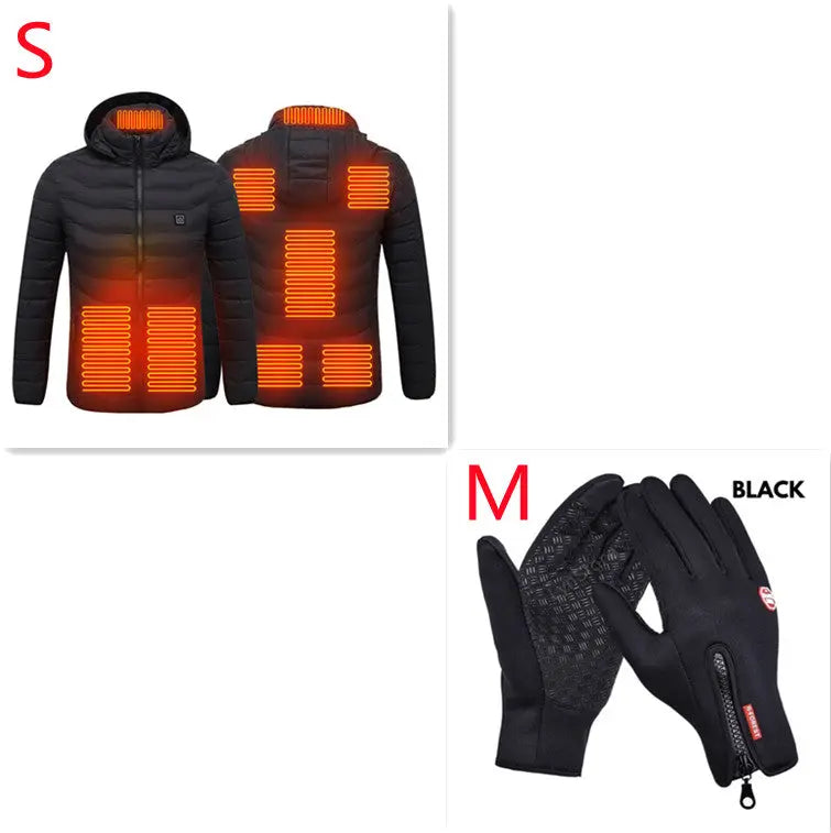 Winter Heated Jacket USB Electric Cotton Coat Zip-up Heater Thermal Clothing Heating Vest For Men Know You're Still Able