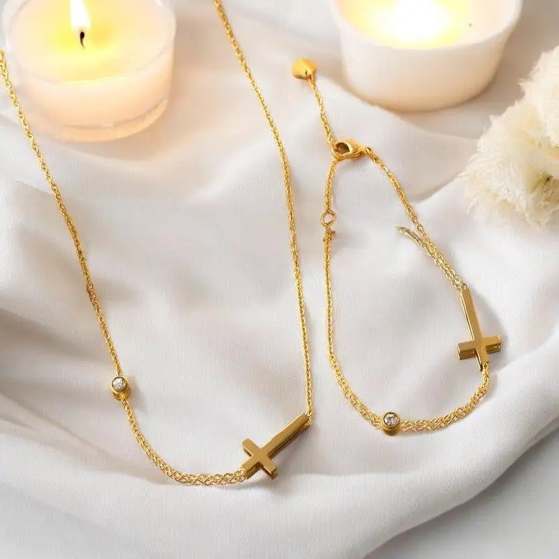 Faith & Flash Gold Bracelet