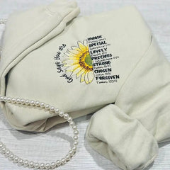 Sunflower Faith Embroidery Sweatshirt.