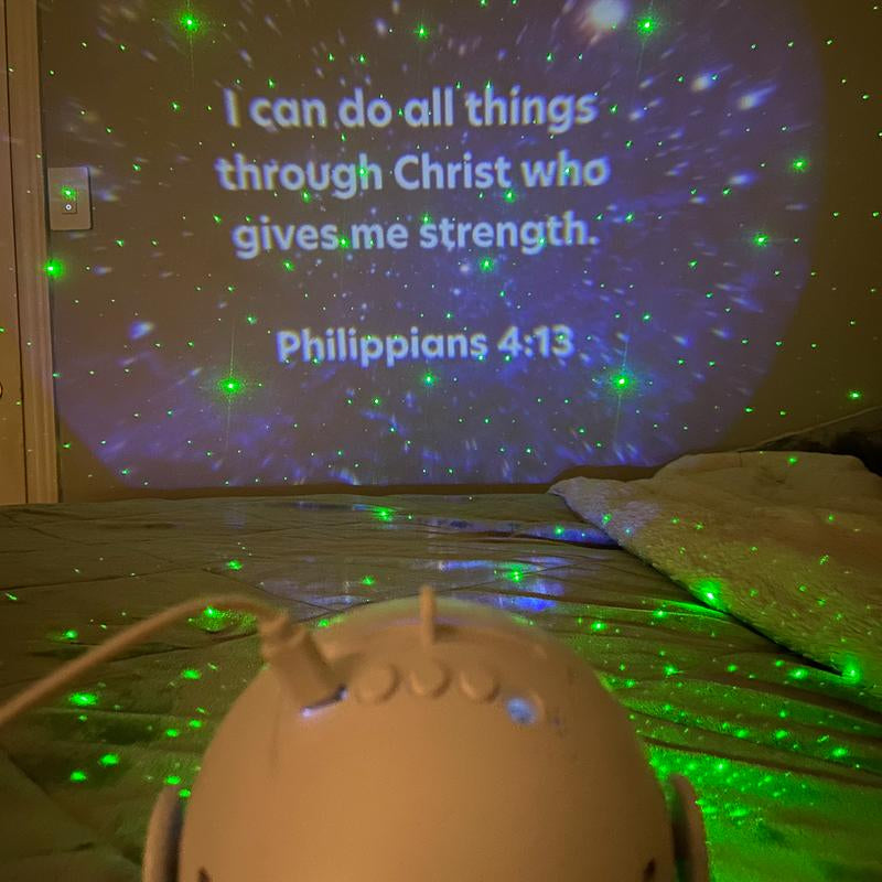 Holy Projector Starter Kit - Mini Bible Verse Bluetooth Projector for Christians, Interchangeable Verse Discs for Religious Education