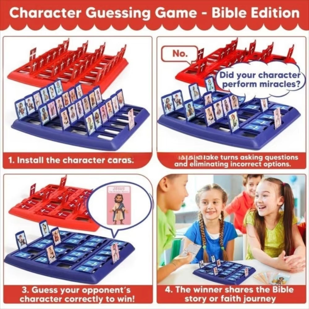 New Portable Guess Bible Who I Am Board Games Bible Study Party Toys 2 Player Guess Bible Play Bible Knowledge Guess Bible Toys