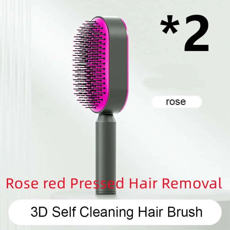 Self Cleaning Hair Brush For Women One-key Cleaning Hair Loss Airbag Massage Scalp Comb Anti-Static Hairbrush Know You're Still Able