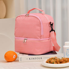 Natural Fiber Insulated Lunch Bag - Sustainable Hemp & Jute Cooler for Work