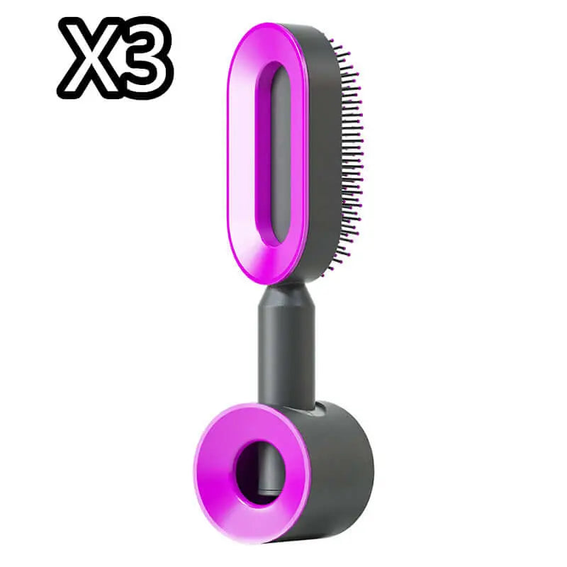Self Cleaning Hair Brush For Women One-key Cleaning Hair Loss Airbag Massage Scalp Comb Anti-Static Hairbrush Know You're Still Able