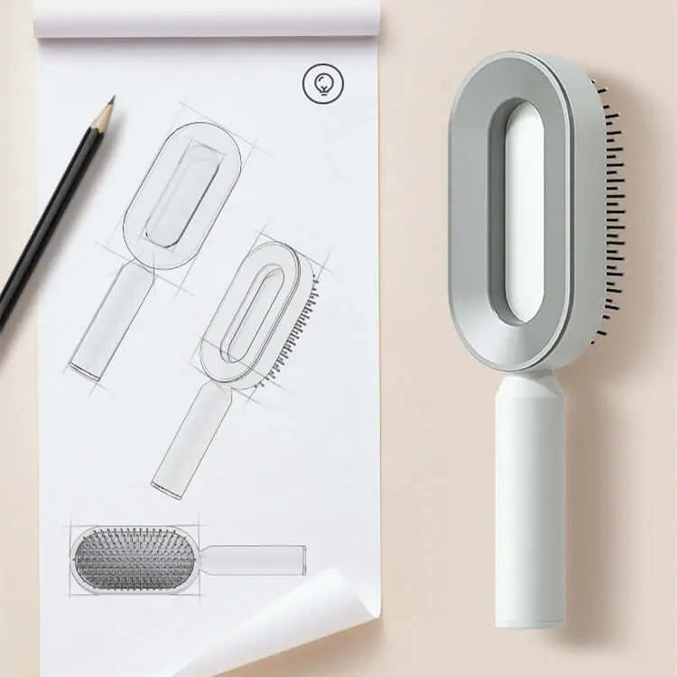 Self Cleaning Hair Brush For Women One-key Cleaning Hair Loss Airbag Massage Scalp Comb Anti-Static Hairbrush Know You're Still Able
