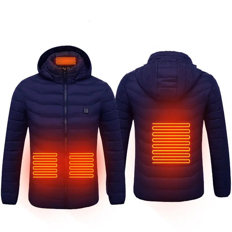 Winter Heated Jacket USB Electric Cotton Coat Zip-up Heater Thermal Clothing Heating Vest For Men Know You're Still Able