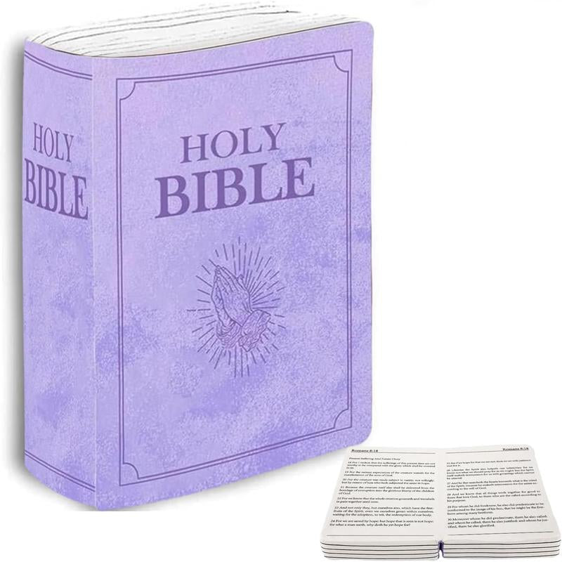 Holy Bible Plush Pillow – Book Shape, Openable Design, Inspirational Bible Verse, Cozy Beige Throw Pillow for Home Decor and Faithful Comfort Generic Generic