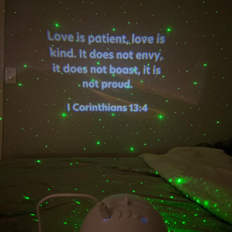 Holy Projector Starter Kit - Mini Bible Verse Bluetooth Projector for Christians, Interchangeable Verse Discs for Religious Education